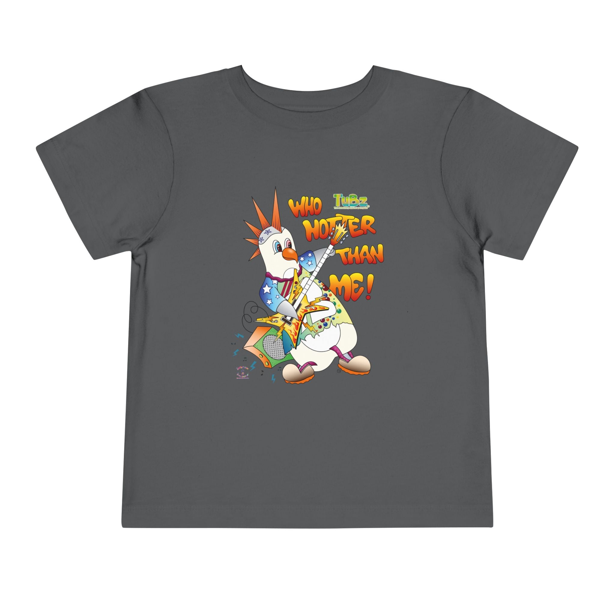 TuBz™ Rockstar Kids T-Shirt - "Who Hotter Than Me!" Graphic Tee | Smile Universe TuBz4Kidz Collection