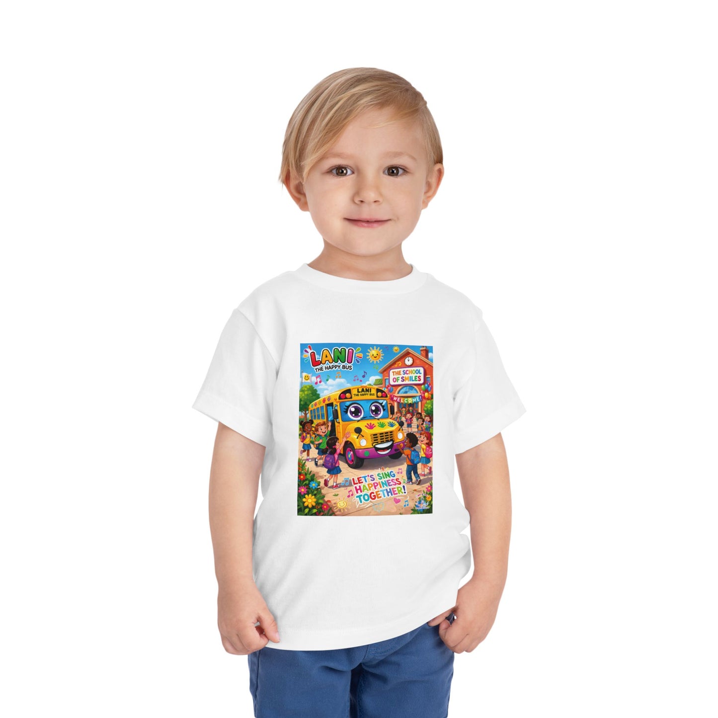 Lani™ Toddler Short Sleeve Tee – "Let's Sing Happiness Together!" Graphic