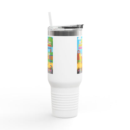 Potz™ Insulated Travel Mug 40oz – "My ADHD Means Always Dreaming, Highly Determined" Graphic Tumbler | Smile Universe Collection