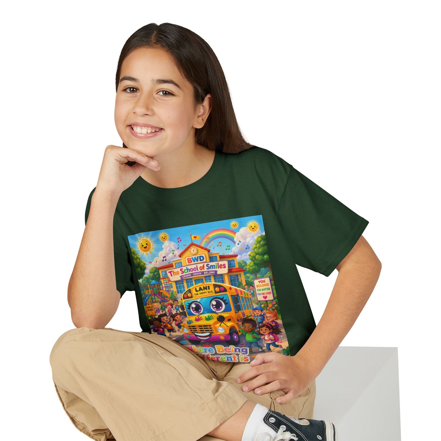 Lani™ Youth DryBlend® T-Shirt – "Where Being Different is CELEBRATED!" Graphic Shirt