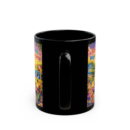 Lani™ Black Mug (11oz & 15oz) – "Safe Rides, Happy Hearts" Graphic