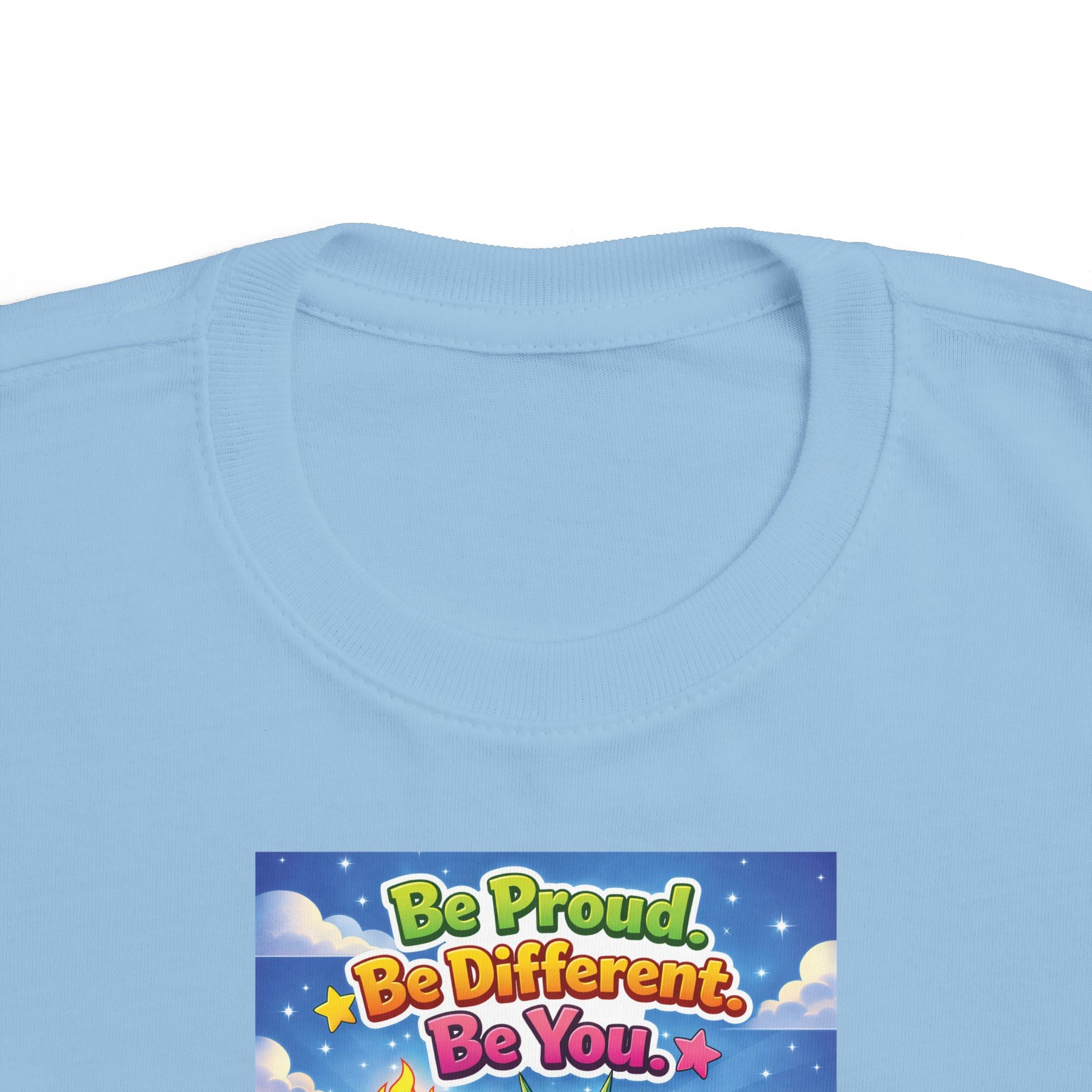 TuBz™ "Be Proud. Be Different. Be You." Kids T-Shirt - Inspirational Graphic Tee