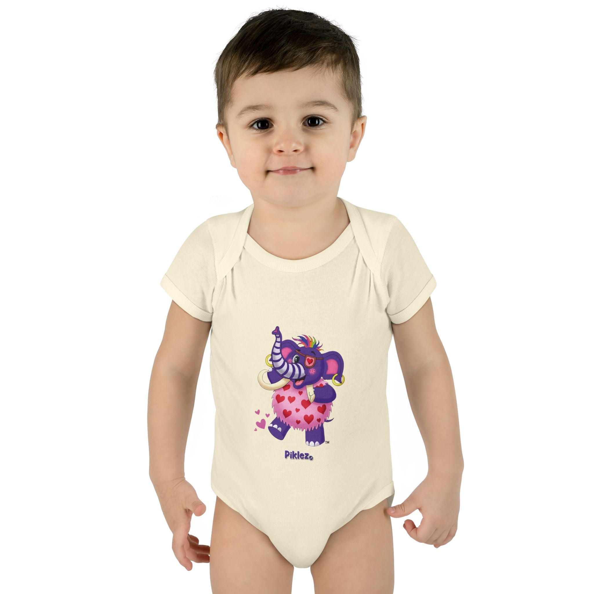 Piklez™ Infant Baby Rib Bodysuit – "Full of Love!" Graphic | Smile Universe Collection