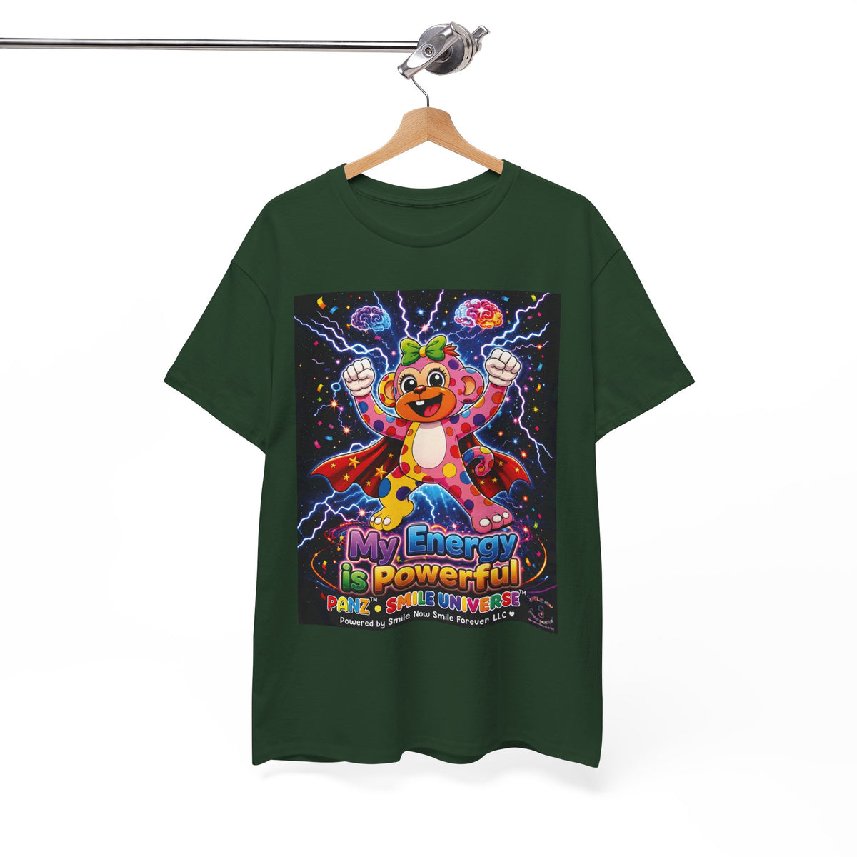 Panz™ Unisex Heavy Cotton™ Tee For Adult – "My Energy is Powerful" Graphic Tee | Smile Universe Collection