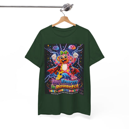 Panz™ Unisex Heavy Cotton™ Tee For Adult – "My Energy is Powerful" Graphic Tee | Smile Universe Collection