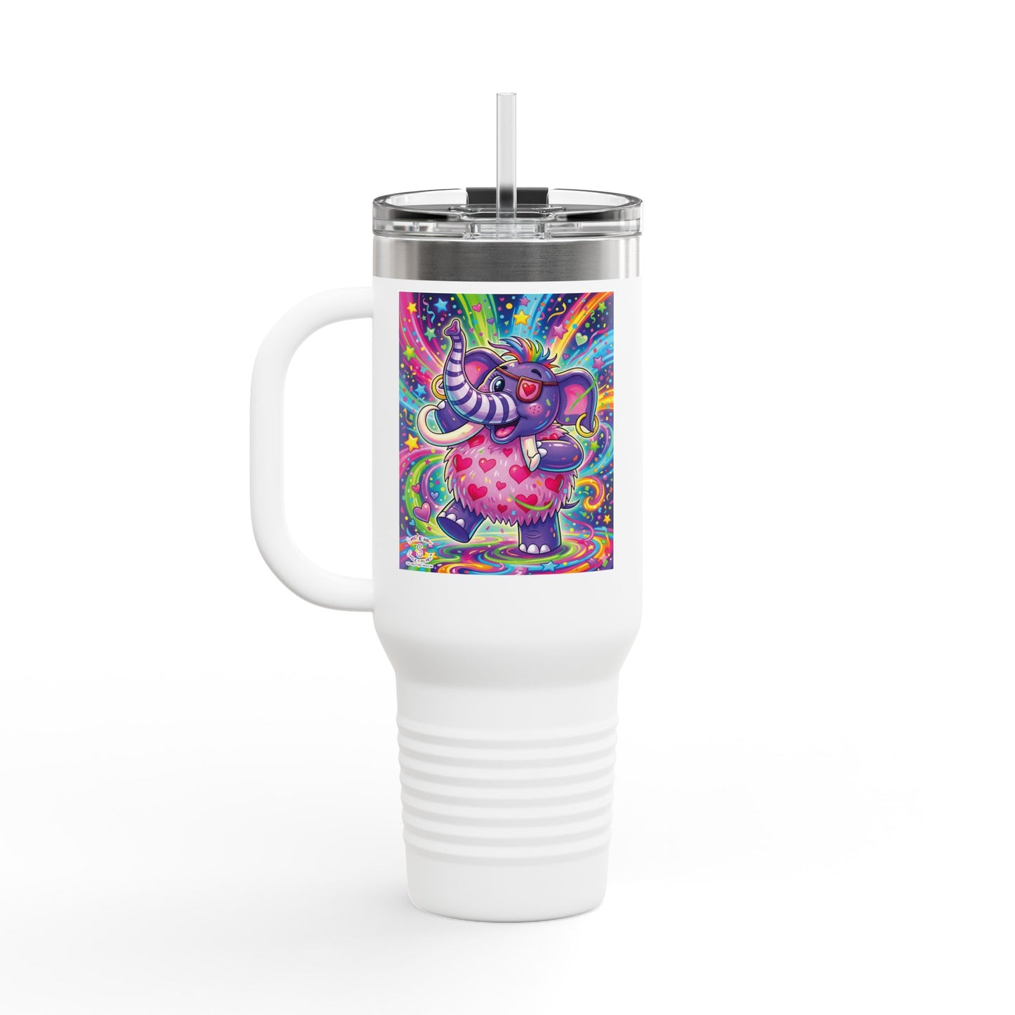 Piklez™ 40oz Insulated Travel Mug – "Born to Celebrate!" Graphic | Smile Universe Collection