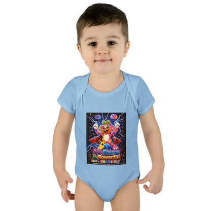 Panz™ Infant Baby Rib Bodysuit – "My Energy is Powerful" Graphic Onesie | Smile Universe Collection