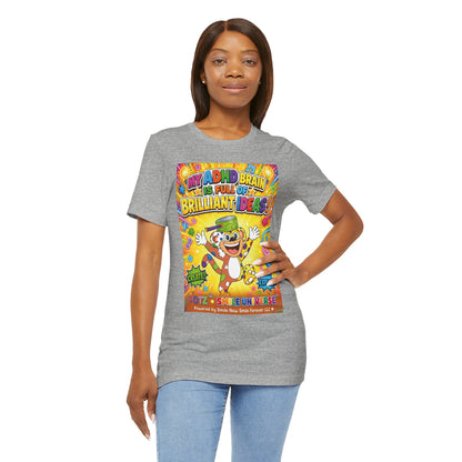 Potz™ Unisex Jersey Short Sleeve Tee – "My ADHD Brain is Full of Brilliant Ideas!" Graphic Tee | Smile Universe Collection