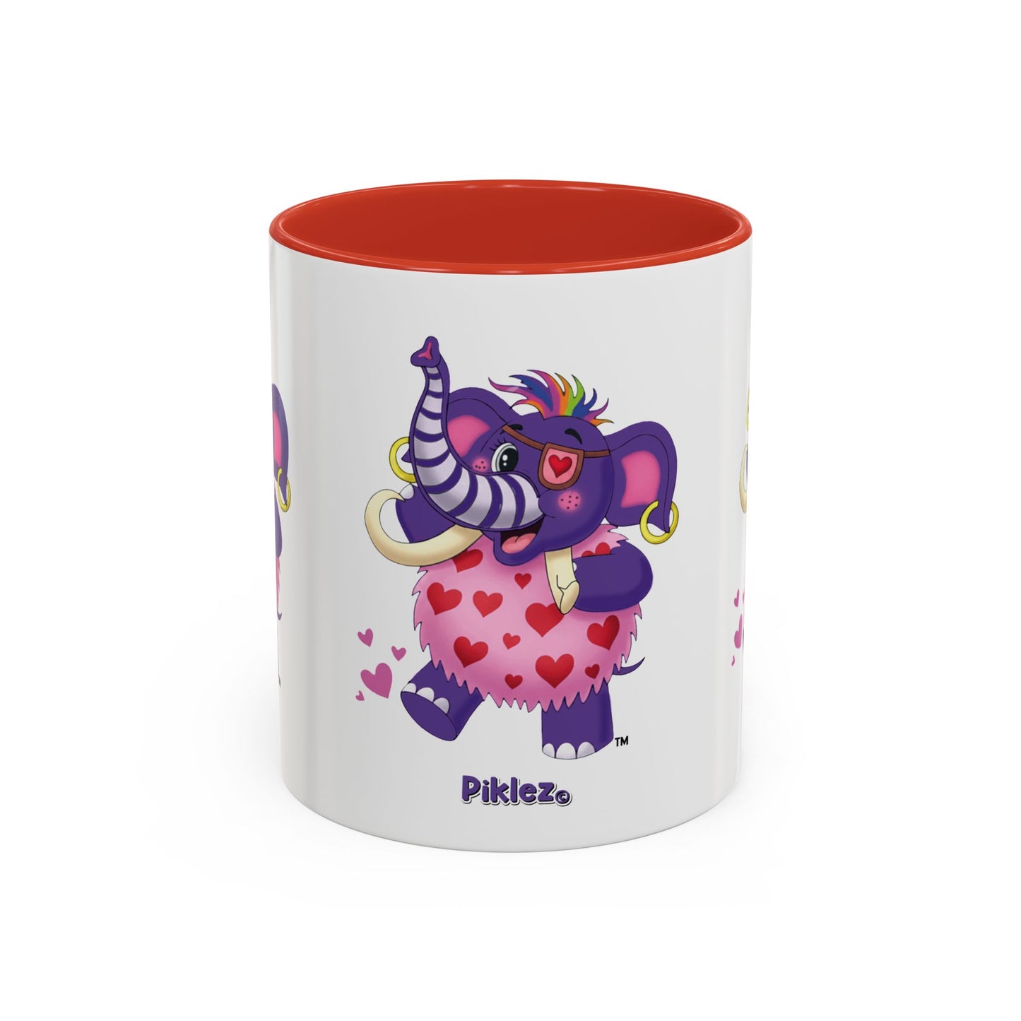 Piklez™ Accent Coffee Mug (11oz & 15oz) – "Full of Love!" Graphic | Smile Universe Collection