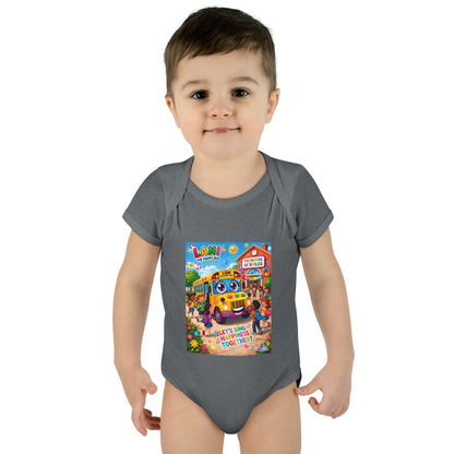 Lani™ Infant Baby Rib Bodysuit – "Let's Sing Happiness Together!" Graphic