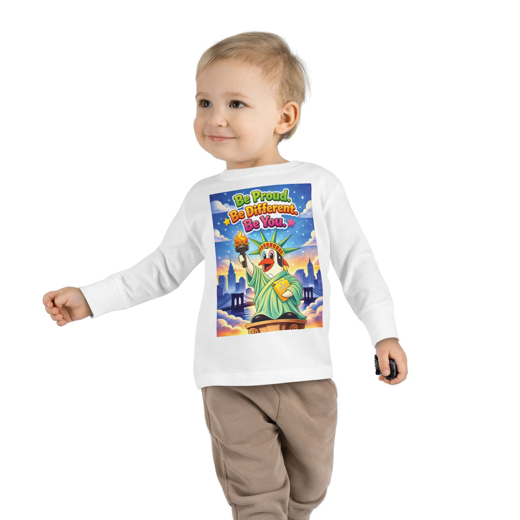 TuBz™ "Be Proud. Be Different. Be You." Toddler T- Shirt - Inspirational Kids Tee
