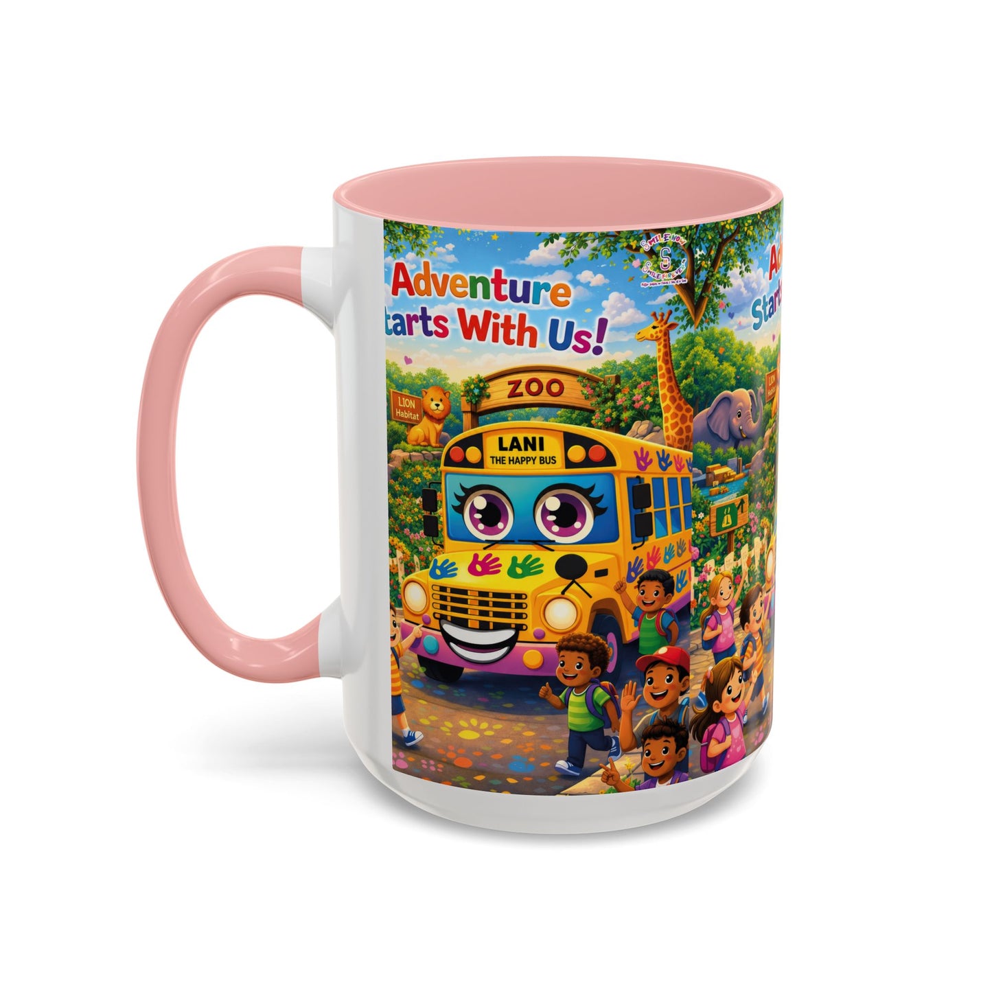 Lani™ Accent Coffee Mug (11oz & 15oz) – "Adventure Starts With Us!" Graphic