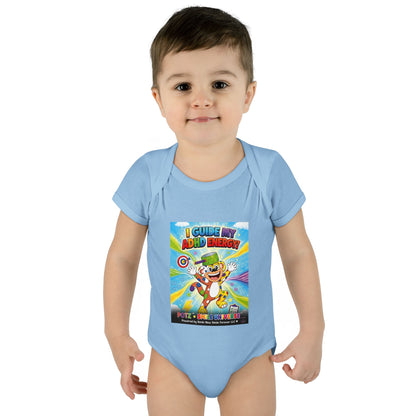 Potz™ Infant Baby Rib Bodysuit – "I Guide My ADHD Energy!" Graphic Onesie | Smile Universe Collection