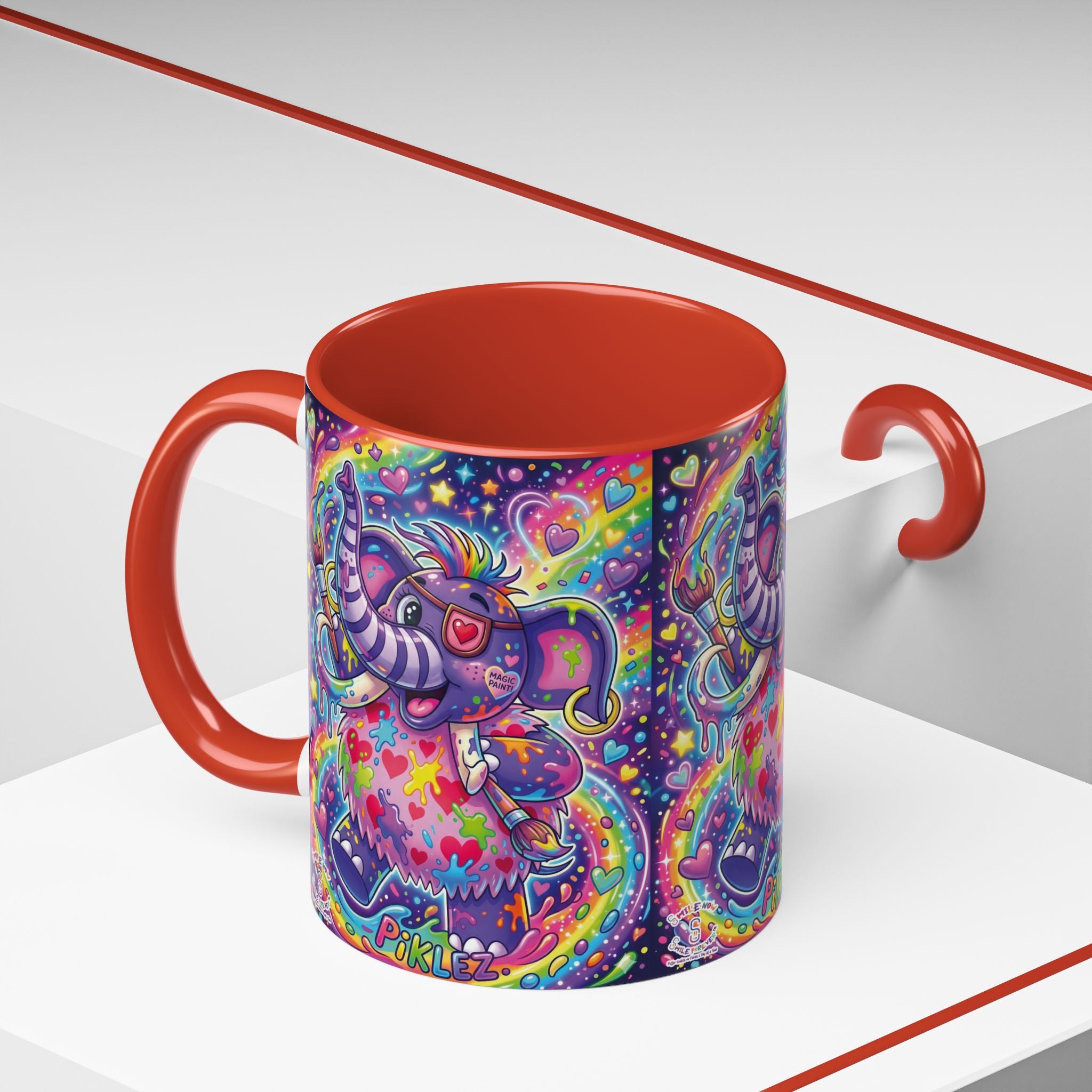 Piklez™ 15oz Ceramic Mug – "Magic Paint!" Graphic | Smile Universe Collection