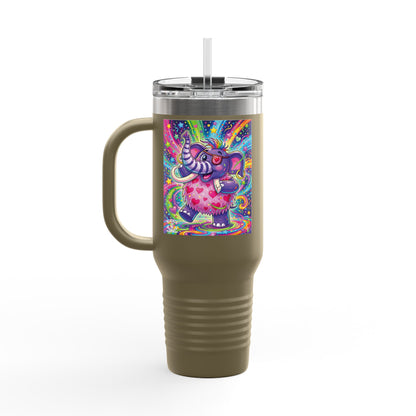 Piklez™ 40oz Insulated Travel Mug – "Born to Celebrate!" Graphic | Smile Universe Collection