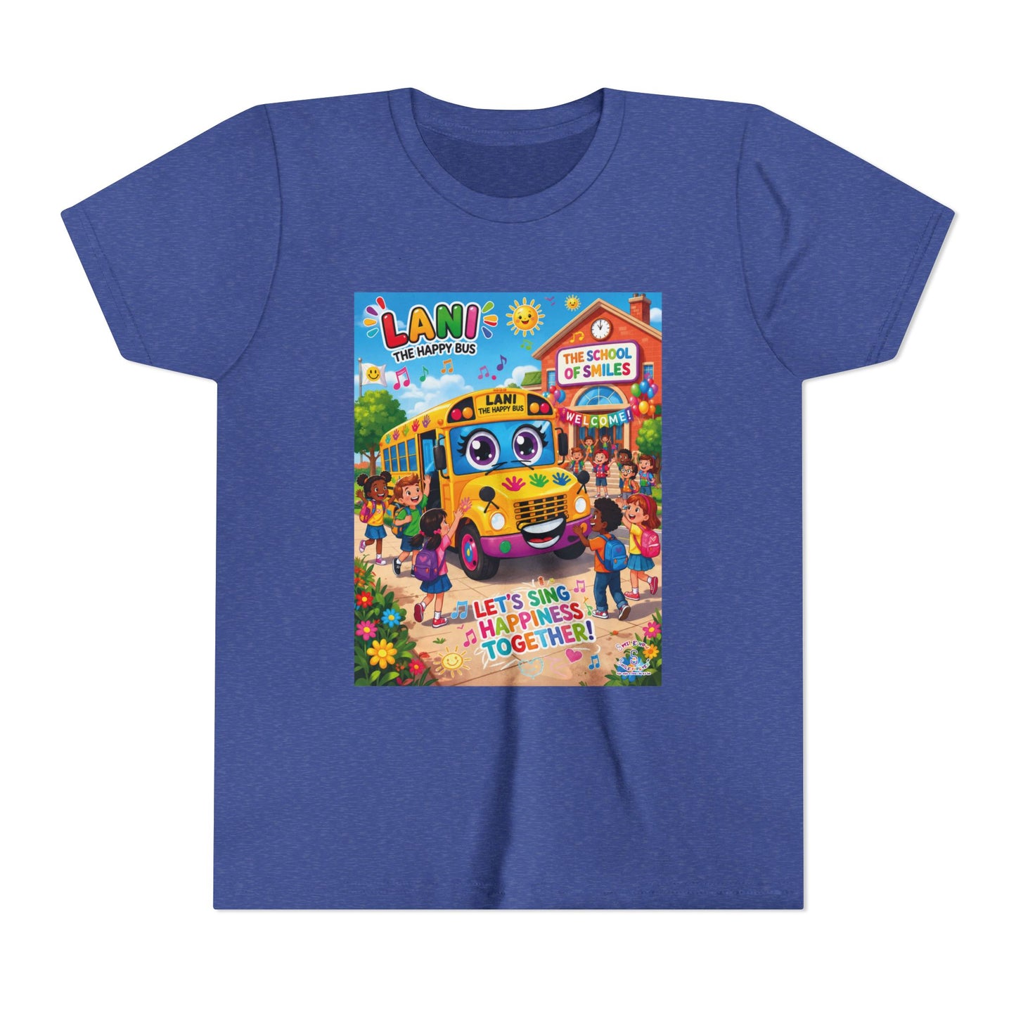 Lani™ Youth Short Sleeve Tee – "Let's Sing Happiness Together!" Graphic