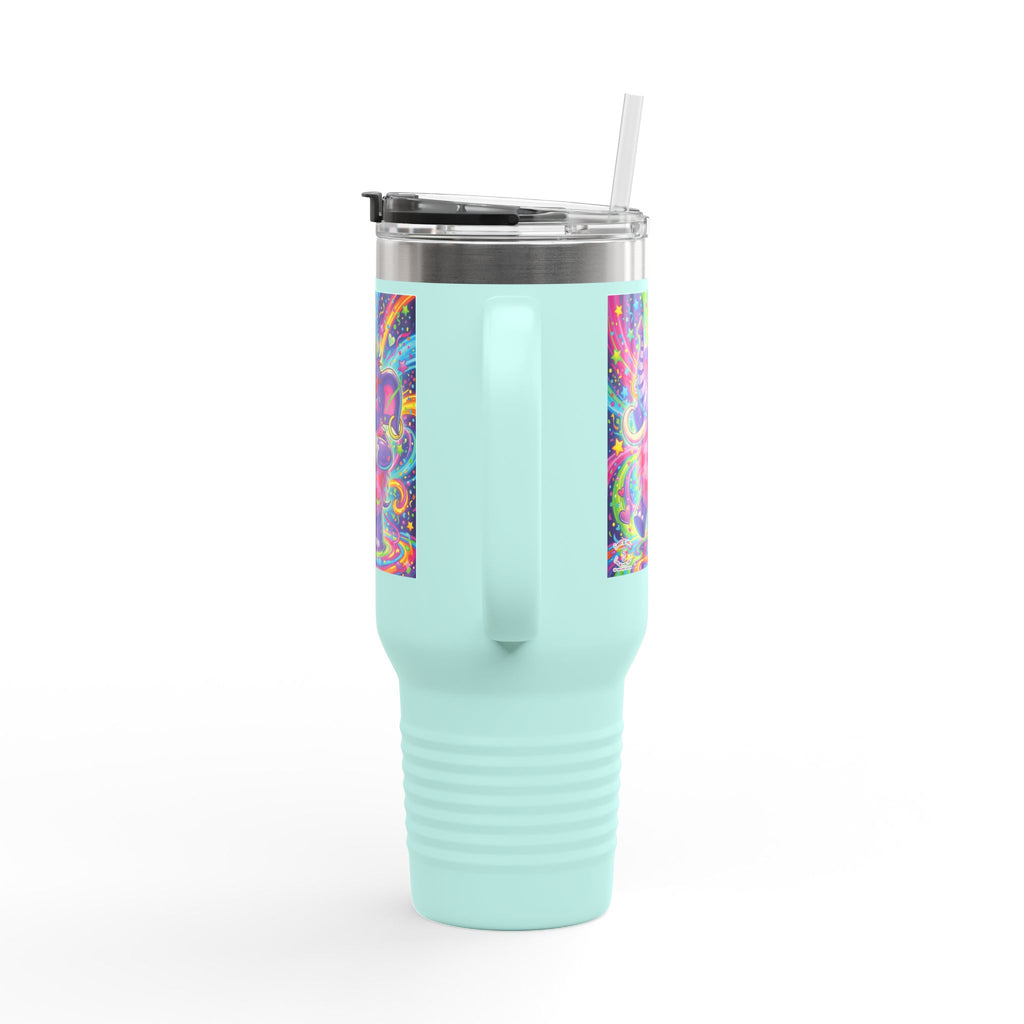 Piklez™ 40oz Insulated Travel Mug – "Born to Celebrate!" Graphic | Smile Universe Collection