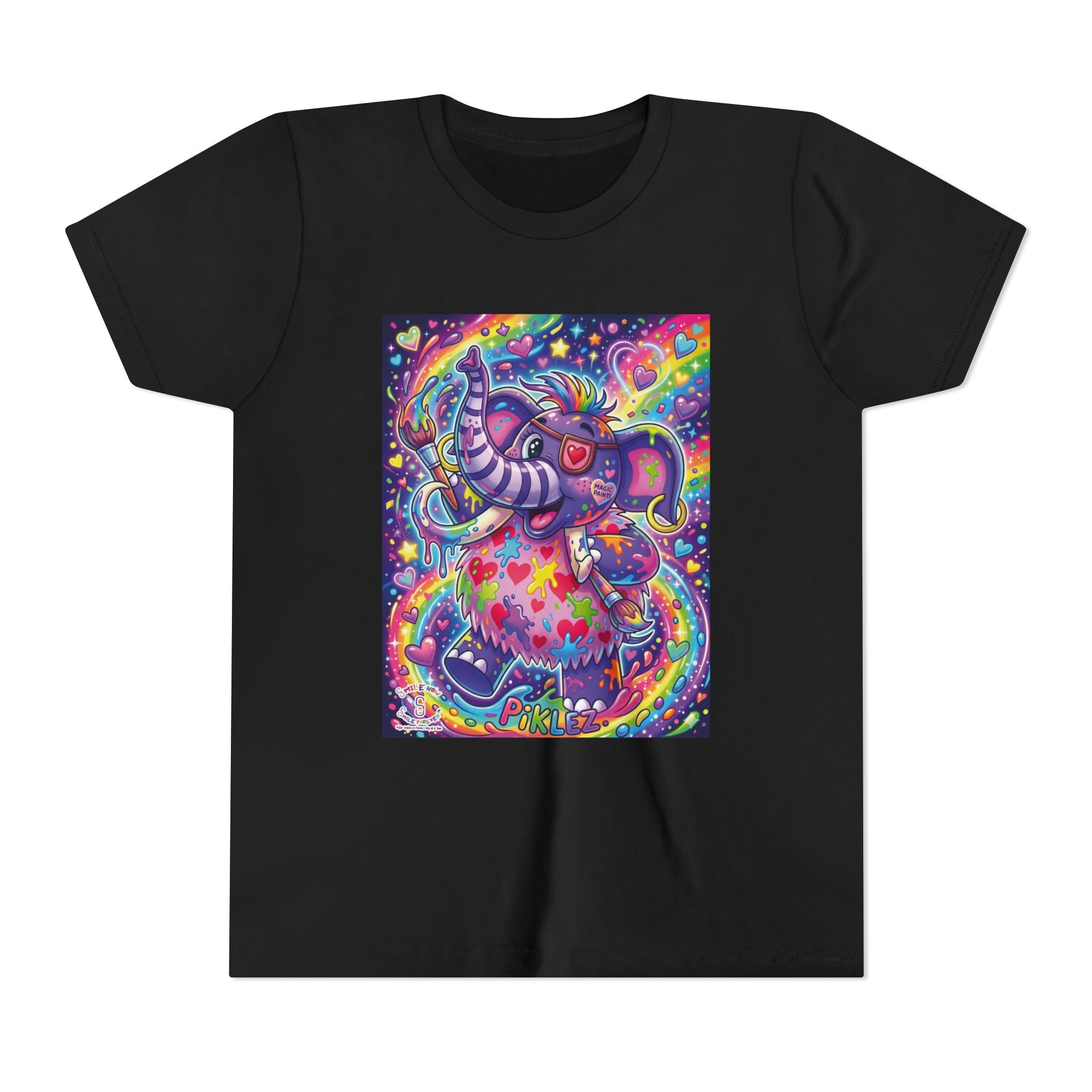 Piklez™ Youth Short Sleeve Tee – "Magic Paint!" Graphic Shirt | Smile Universe Collection
