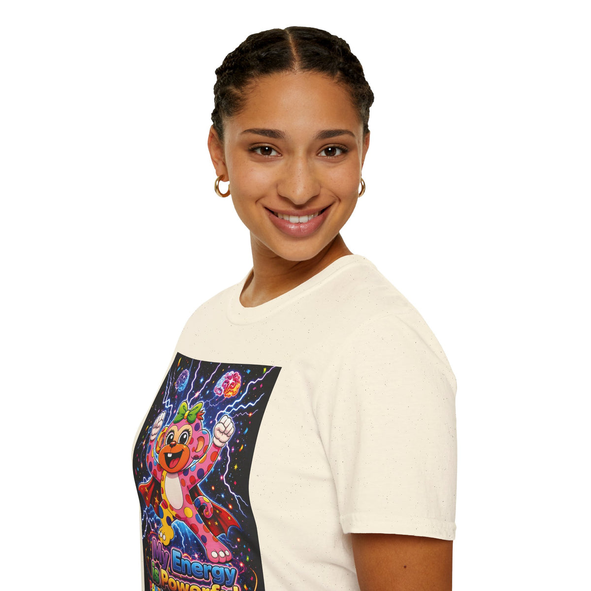 Panz™ Unisex Softstyle T-Shirt  for Adult– "My Energy is Powerful" Graphic Tee | Smile Universe Collection