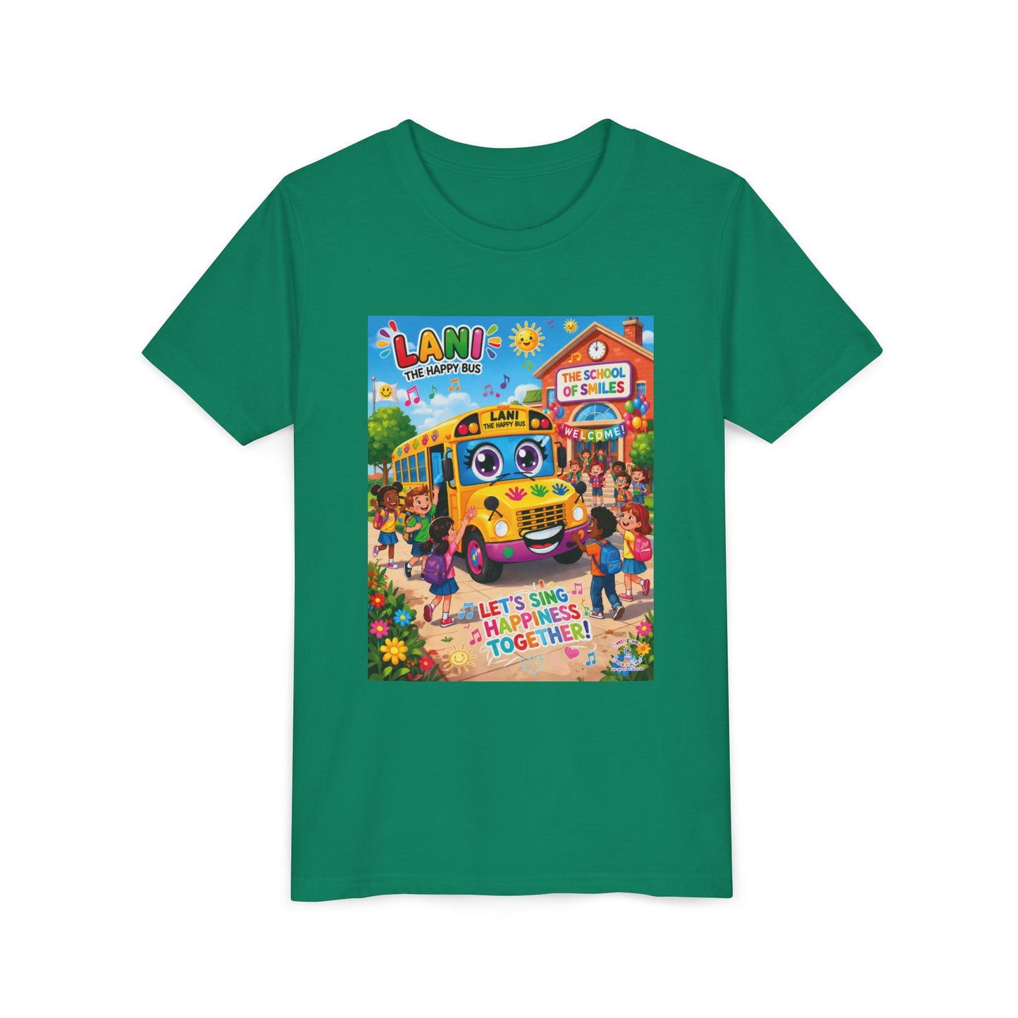Lani™ Youth Short Sleeve Tee – "Let's Sing Happiness Together!" Graphic