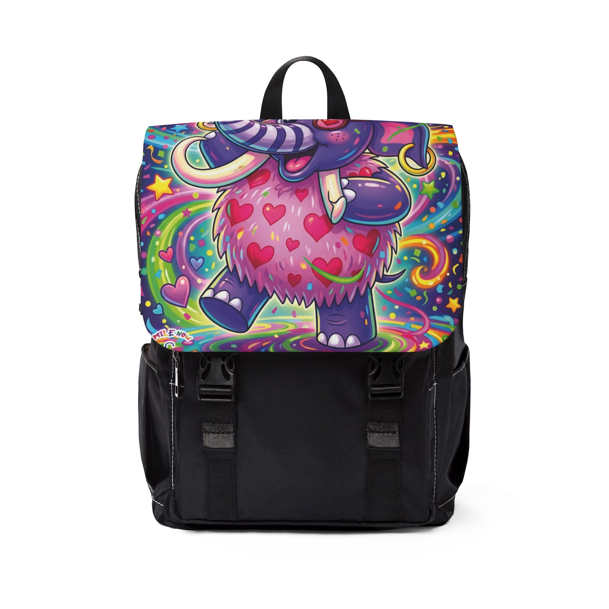 Piklez™ Unisex Casual Shoulder Backpack – "Born to Celebrate!" Graphic | Smile Universe Collection