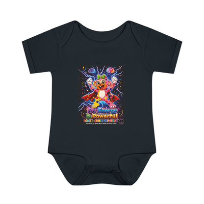 Panz™ Infant Baby Rib Bodysuit – "My Energy is Powerful" Graphic Onesie | Smile Universe Collection