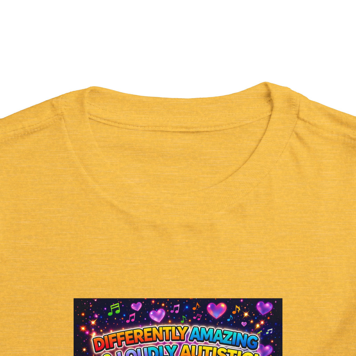 Panz™ Toddler Short Sleeve Tee – "Differently Amazing & Loudly Autistic!" Graphic | Smile Universe Collection
