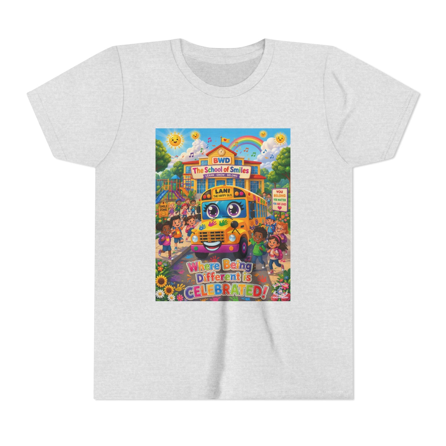 Lani™ Youth Short Sleeve Tee – "Where Being Different is CELEBRATED!" Graphic Shirt