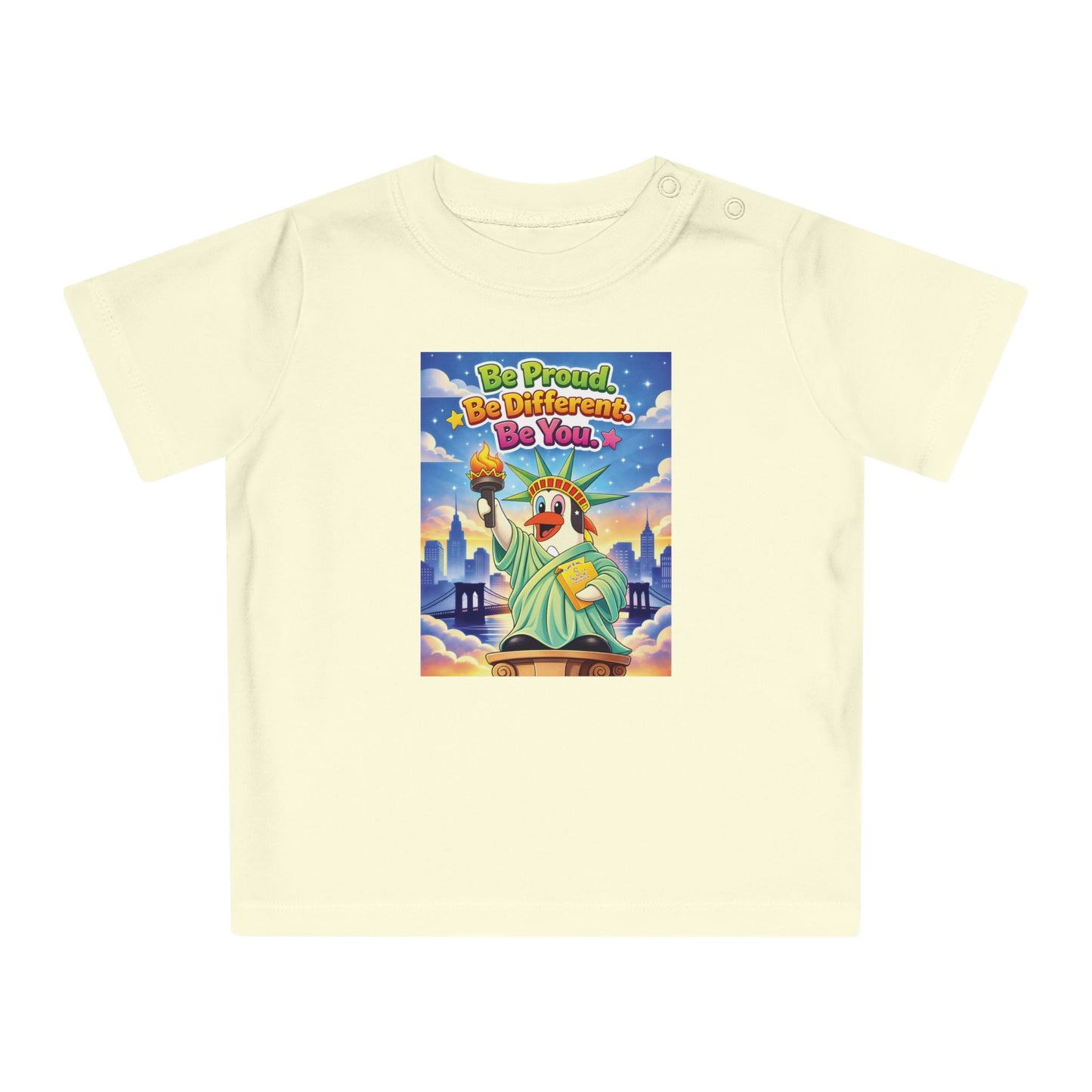 TuBz™ "Be Proud. Be Different. Be You." Baby T- Shirt - Cute Inspirational Infant Tee