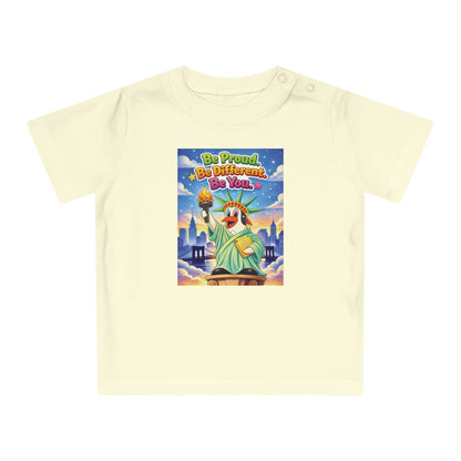 TuBz™ "Be Proud. Be Different. Be You." Baby T- Shirt - Cute Inspirational Infant Tee