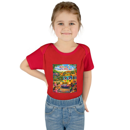 Lani™ Infant Baby Rib Bodysuit – "Adventure Starts With Us!" Graphic