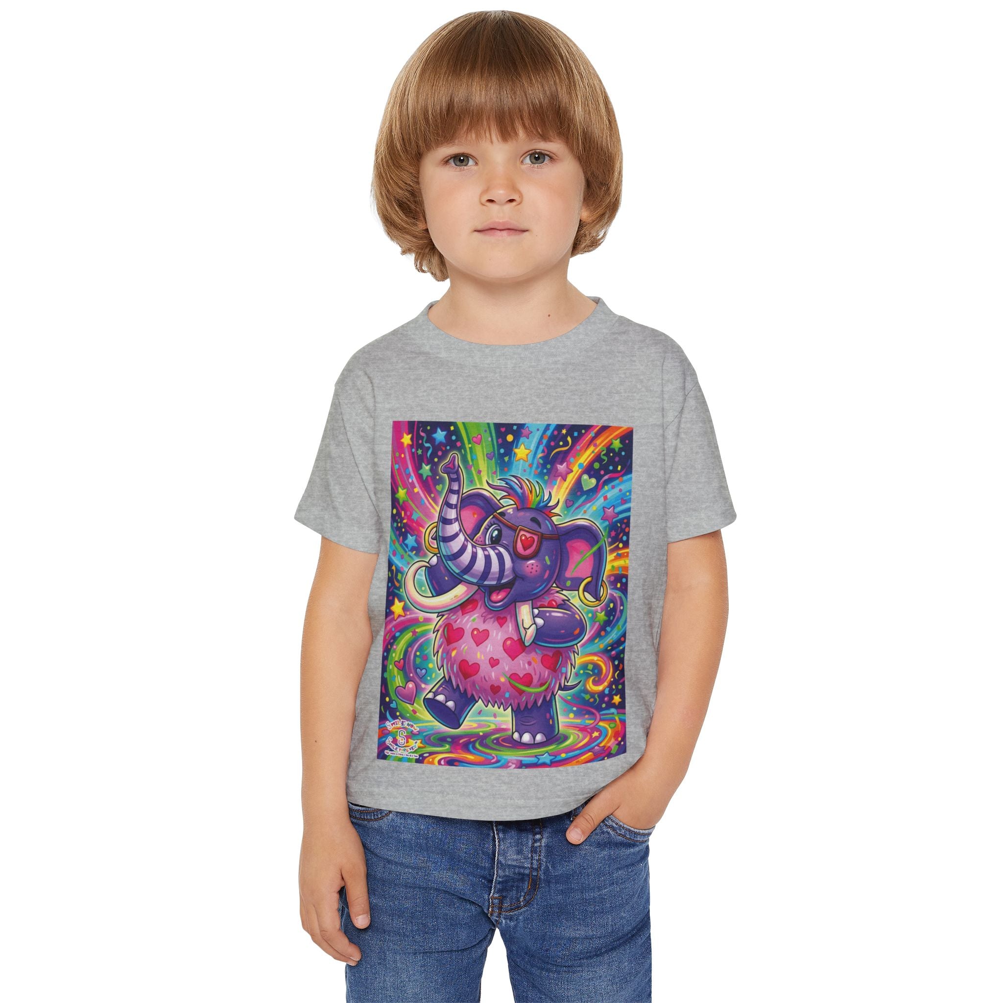 Piklez™ Heavy Cotton™ Toddler T-Shirt – "Born to Celebrate!" Graphic Shirt | Smile Universe Collection