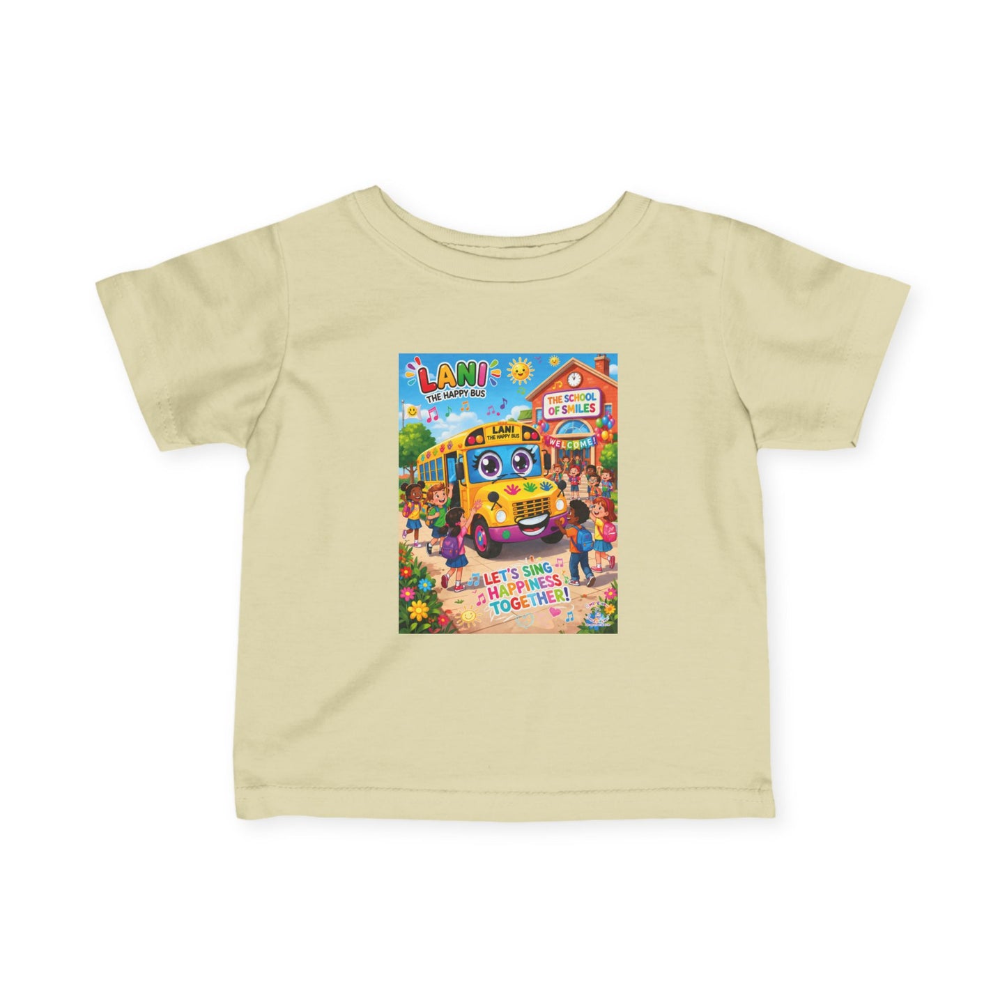 Lani™ Infant Fine Jersey Tee – "Let's Sing Happiness Together!" Graphic