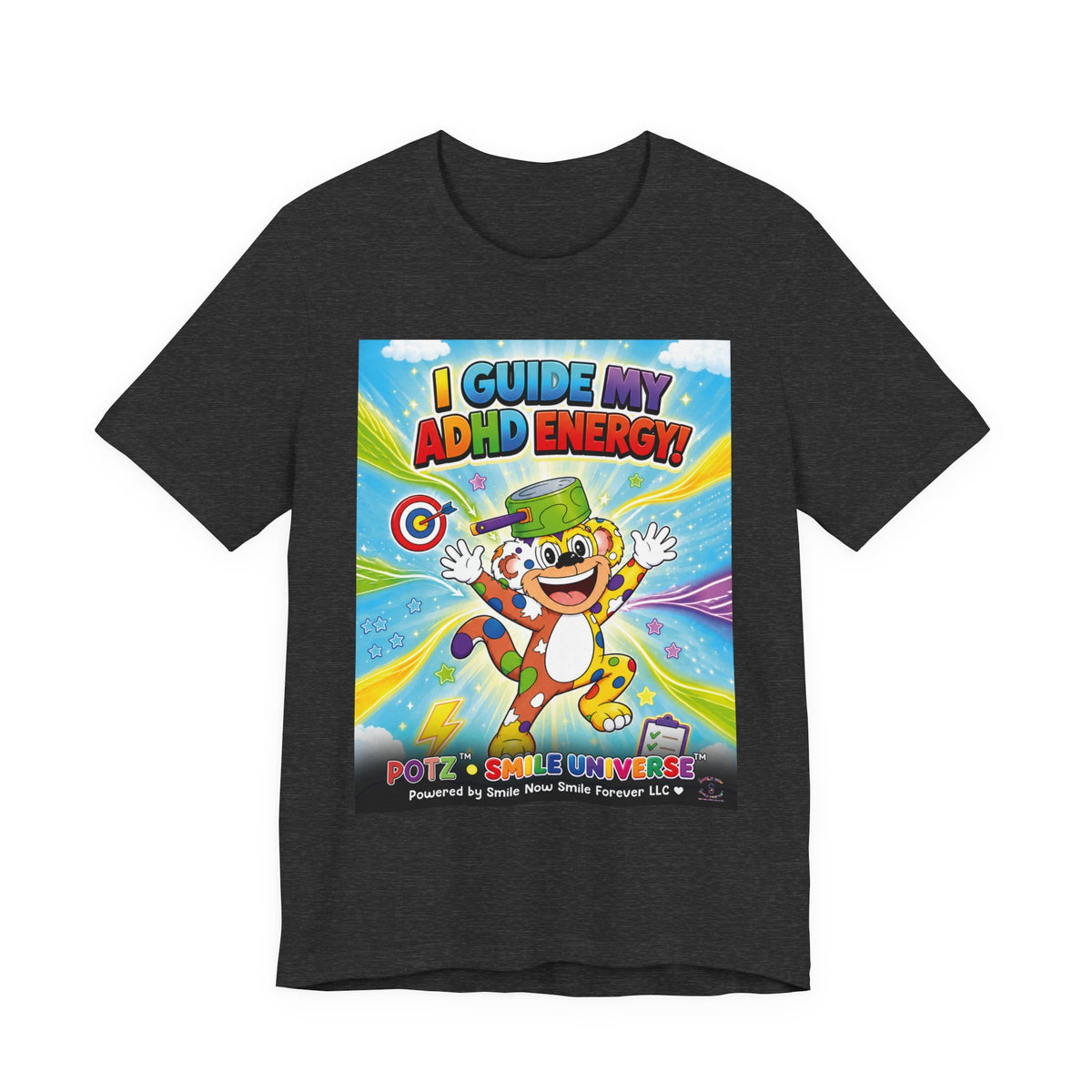 Potz™ Unisex Jersey Short Sleeve Tee – "I Guide My ADHD Energy!" Graphic Tee | Smile Universe Collection