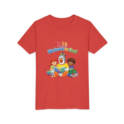 TuBz™ "Kindness Is Cool" Kids T-Shirt - Positive Message Graphic Tee | Smile Universe TuBz4Kidz