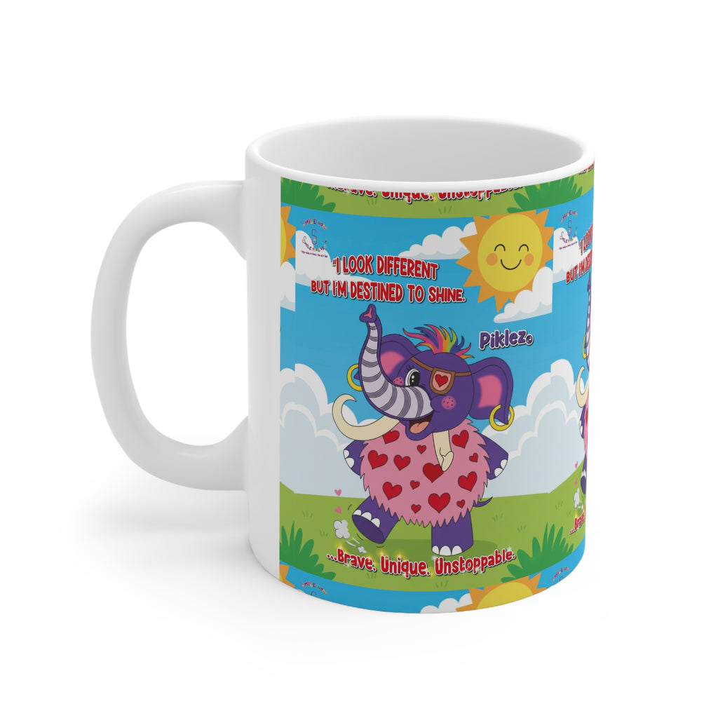 Piklez™ Ceramic Coffee Cup – “Destined to Shine” Cute Mug | Smile Universe Collection
