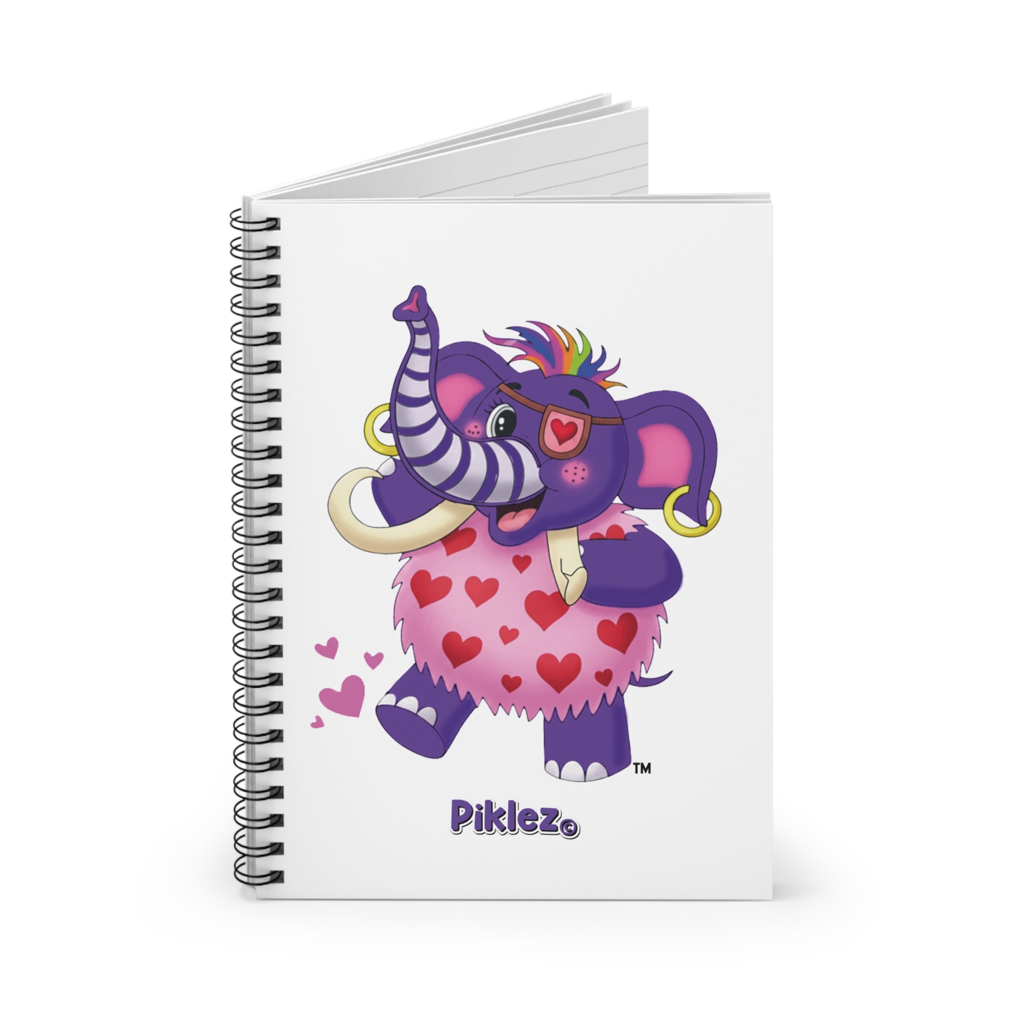 Piklez™ Spiral Notebook – Ruled Line | "Full of Love!" Graphic | Smile Universe Collection