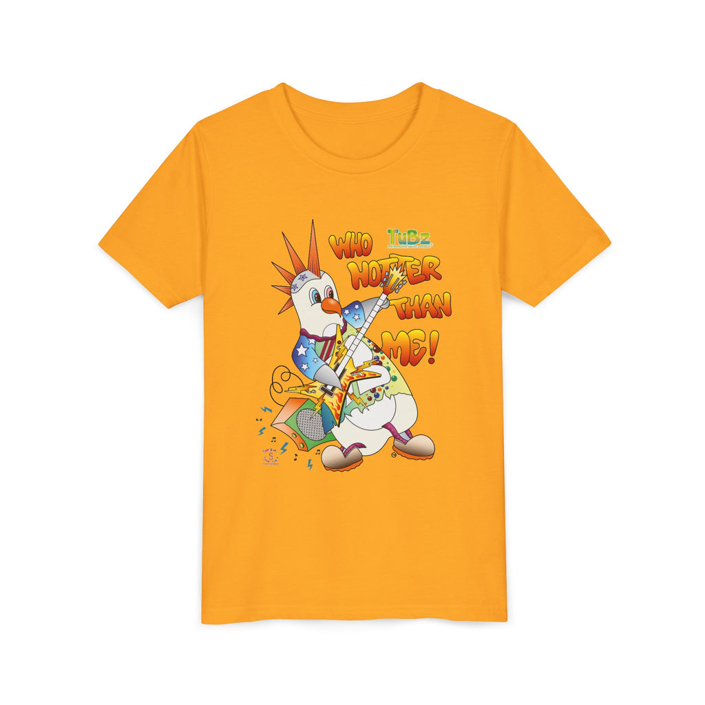TuBz™ Rockstar Kids T-Shirt - "Who Hotter Than Me!" Graphic Tee | Smile Universe TuBz4Kidz Collection