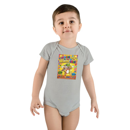 Potz™ Baby Short Sleeve Onesie® – "My ADHD Brain is Full of Brilliant Ideas!" Graphic Bodysuit | Smile Universe Collection