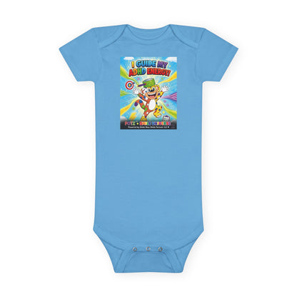 Potz™ Baby Short Sleeve Onesie® – "I Guide My ADHD Energy!" Graphic Bodysuit | Smile Universe Collection