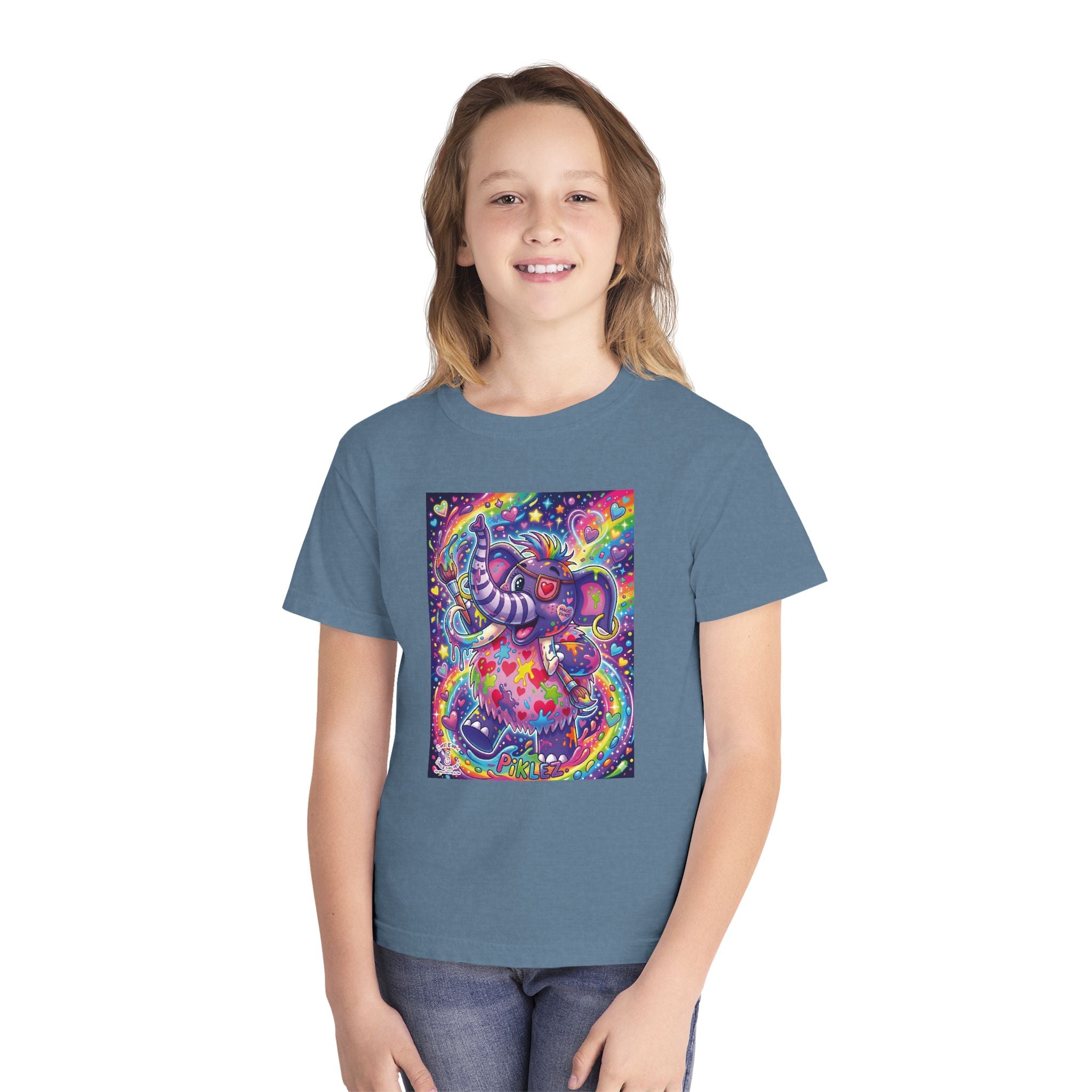 Piklez™ Youth Midweight Tee – "Magic Paint!" Graphic Shirt | Smile Universe Collection