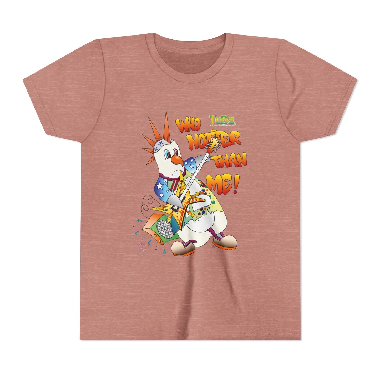 TuBz™ Rockstar Kids T-Shirt - "Who Hotter Than Me!" Graphic Tee | Smile Universe TuBz4Kidz Collection