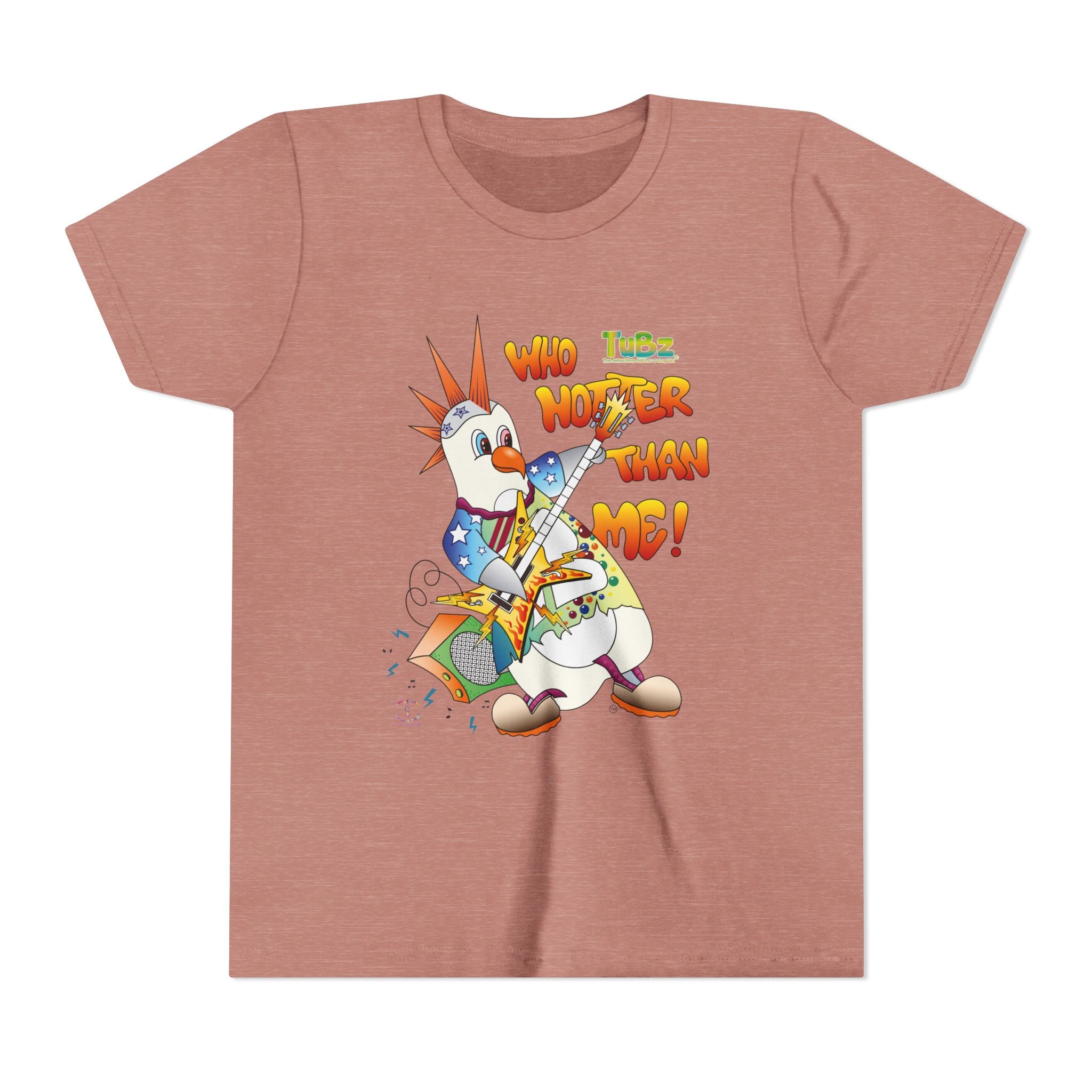 TuBz™ Rockstar Kids T-Shirt - "Who Hotter Than Me!" Graphic Tee | Smile Universe TuBz4Kidz Collection