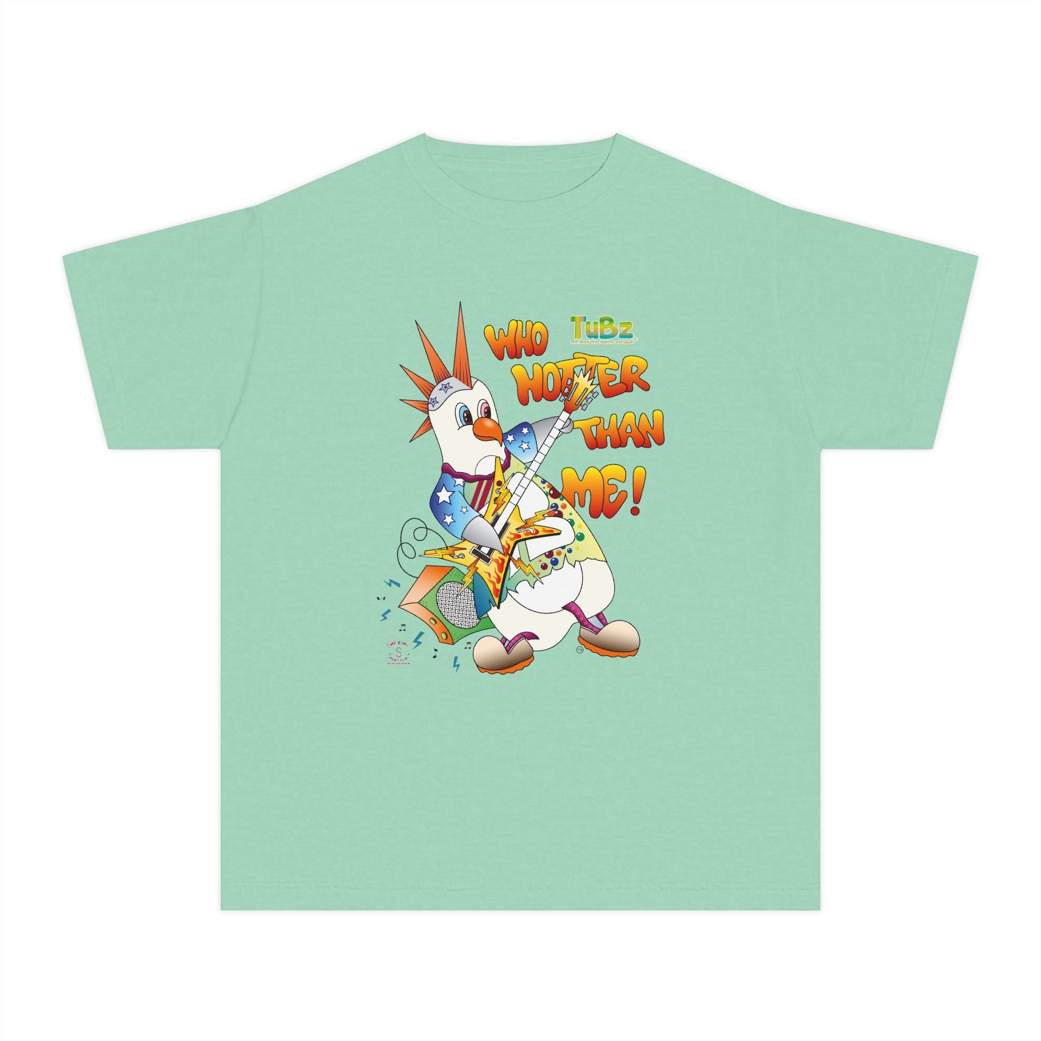 TuBz™ Rockstar Kids T-Shirt - "Who Hotter Than Me!" Graphic Tee | Smile Universe TuBz4Kidz Collection