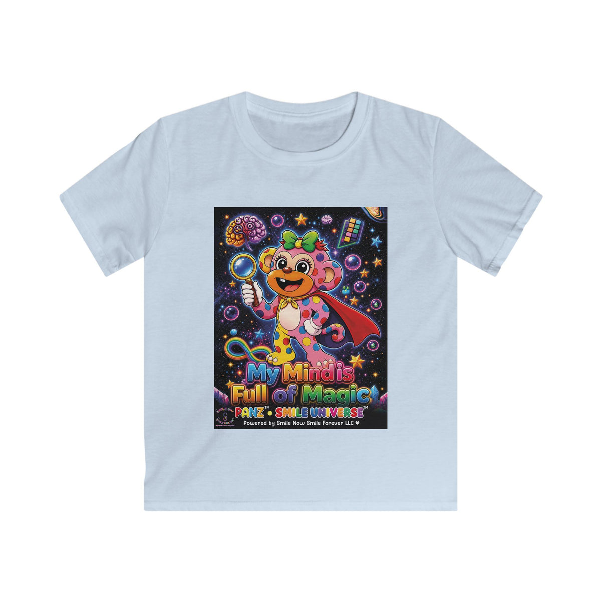 Panz™ Kids Softstyle Tee – "My Mind is Full of Magic" Graphic | Smile Universe Collection