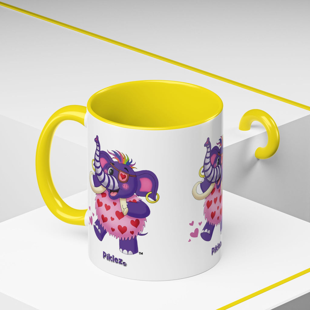 Piklez™ Accent Coffee Mug (11oz & 15oz) – "Full of Love!" Graphic | Smile Universe Collection