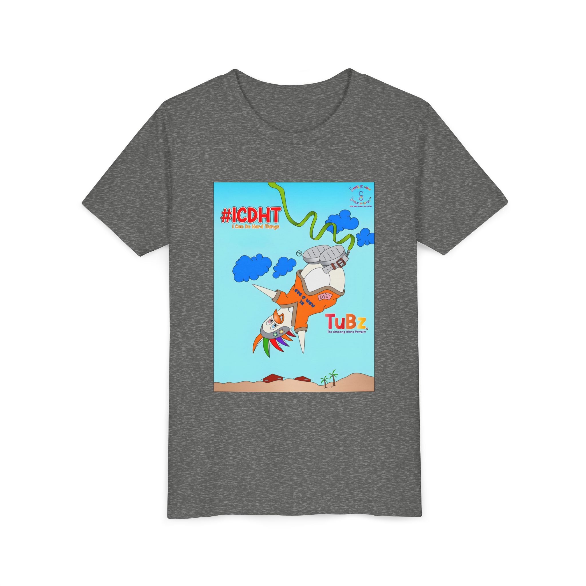 TuBz™ "I Can Do Hard Things" Youth T-Shirt | Youth Short Sleeve Tee - Motivational Kids Graphic Tee