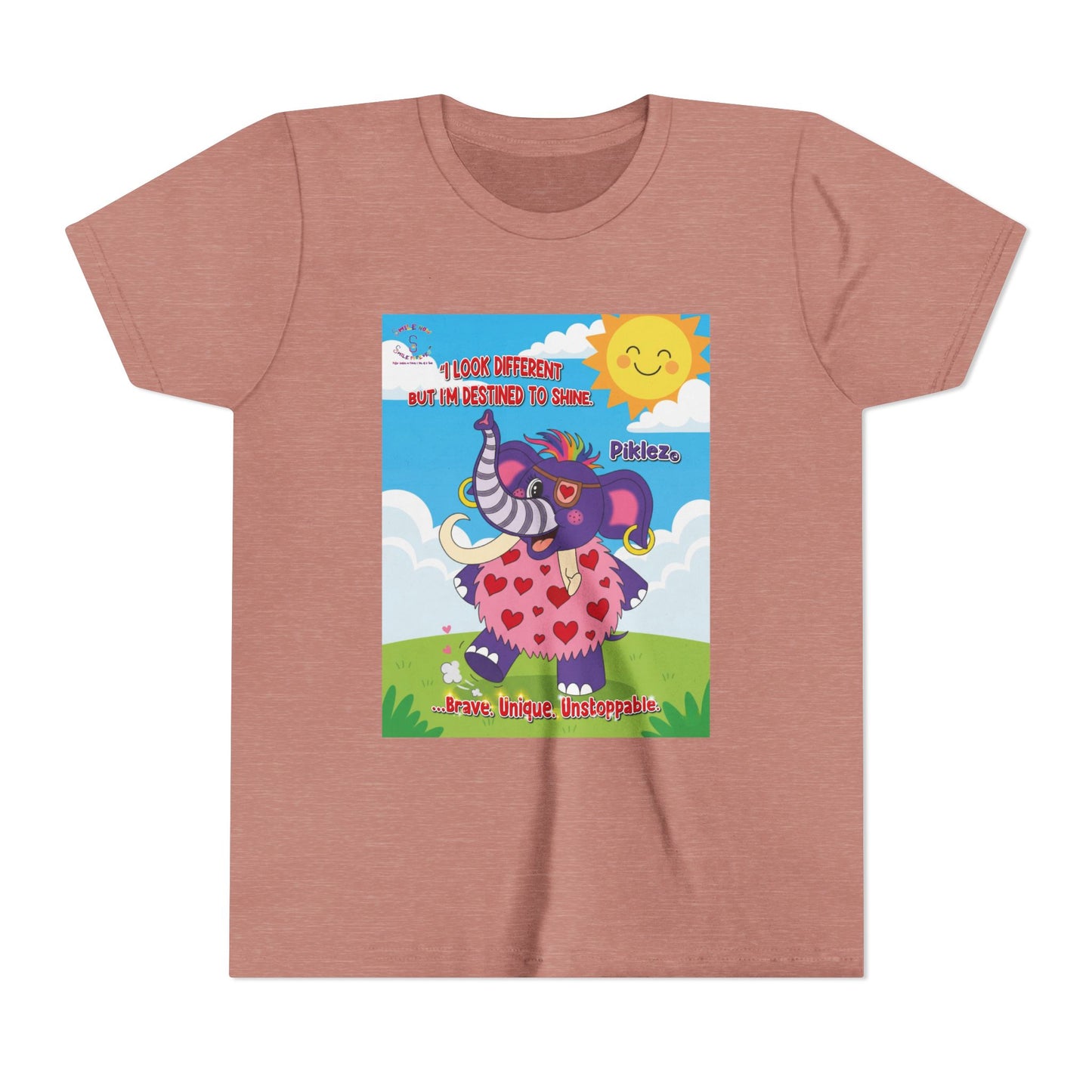 Piklez™ Kids T-Shirt Youth Tee – “Destined to Shine” Graphic Tee | Smile Universe Collection