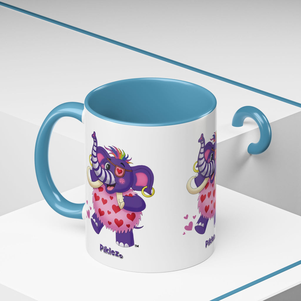 Piklez™ Accent Coffee Mug (11oz & 15oz) – "Full of Love!" Graphic | Smile Universe Collection