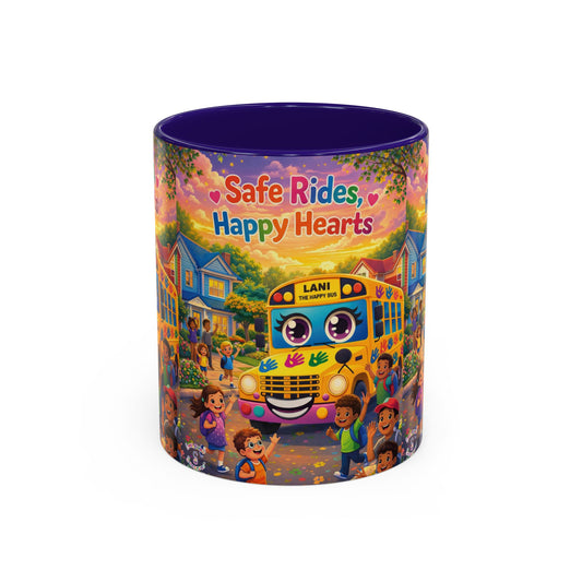 Lani™ Colorful Mug (11oz & 15oz) – "Safe Rides, Happy Hearts" Graphic